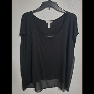 Black sheer blouse shirt